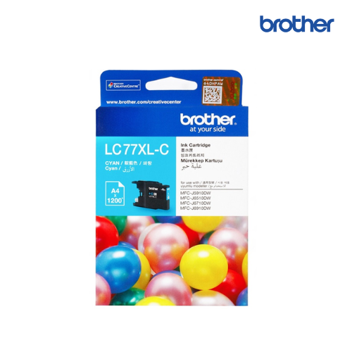 ตลับหมึกอิงค์เจ็ท Brother Original Ink Cartridge LC-77XL Cyan, LC77XL